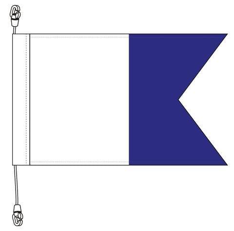 Code 'A' Martime Flag. Heavy Duty Polybunting.