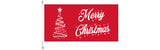 Christmas Tree Ribbon Red Horizontal Flag 1800x900mm