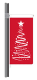 Red Christmas Ribbon Tree Flag (Code: RT9)