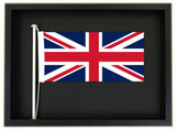Authentic Union Jack in a Black Oak Frame. Free shipping in NZ.