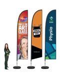 Durapole Flex Feather Flag Display.  SAVE ON-LINE!  PREMIUM CUSTOM FLAGS. PRICED FROM: