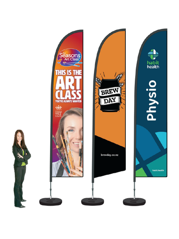 Durapole Flex Feather Flag Display.  SAVE ON-LINE!  PREMIUM CUSTOM FLAGS. PRICED FROM: