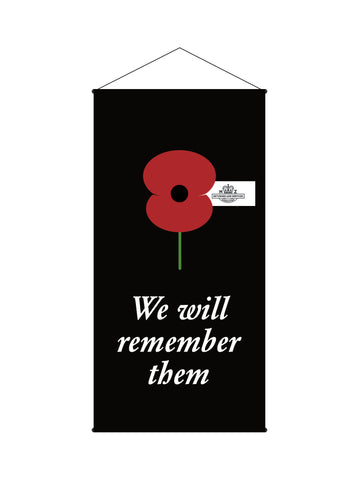 ANZAC We will Remember Them Hanging Banner