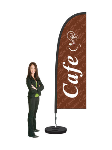 Cafe Flag and Display. 2.5m High.  Save $30.00  Priced from: