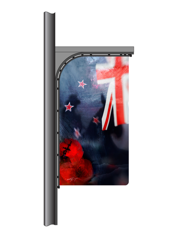 Designer ANZAC 'NZ Flag and Rider' StreetFlag
