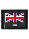 Authentic Union Jack in a Black Oak Frame. Free shipping in NZ.