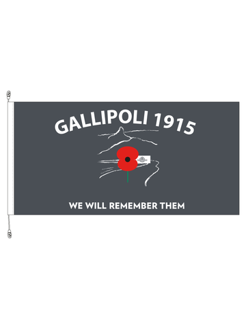 WW1 Gallipoli 1915 Horizontal Flag  - Premium