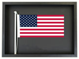 Authentic USA Flag in a Black Oak Frame. Free shipping in NZ.