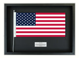 Authentic USA Flag in a Black Oak Frame. Free shipping in NZ.  SAVE $20.00!
