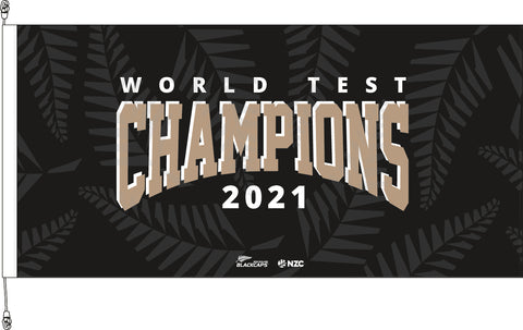 World Test Champions® Black Caps Flag - Limited Edition