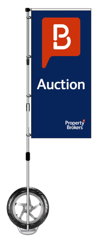 Durapole XT Display 'AUCTION' SIngle -Sided flag.  PRICED FROM: