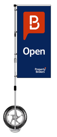 Durapole XT Display 'OPEN' SIngle -Sided flag.  PRICED FROM: