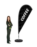 NEW! COFFEE Flag and Display. 2.3m High. SAVE $30.00!*  Double-Sided. Priced from: