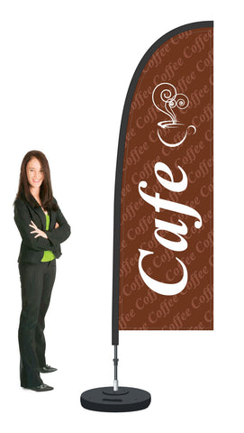 Cafe Flag and Display. 2.5m High.  Save $30.00  Priced from: