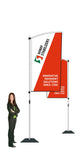 Durapole Flare Flag Display.  Compactable Pole Display System.