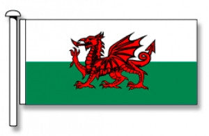 Wales Flag (Welsh Dragon) - Premium (with exclusive Swivel Clips). Free Shipping in NZ!*
